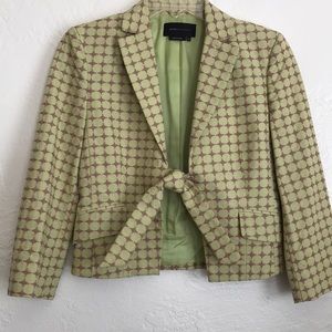 BCBG MaxAzria Tie front embroidered blazer xs